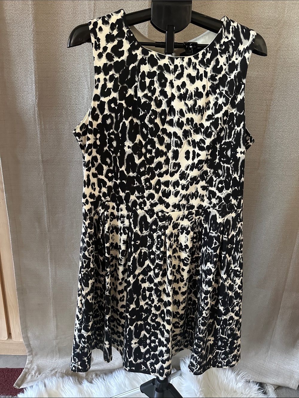 Mossimo Supply Co. Black and White Leopard Skater Skirt